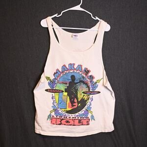 VINTAGE Lightning Bolt Men's M Tank Top Makaha Surfing Hawaii Surfrider VTG